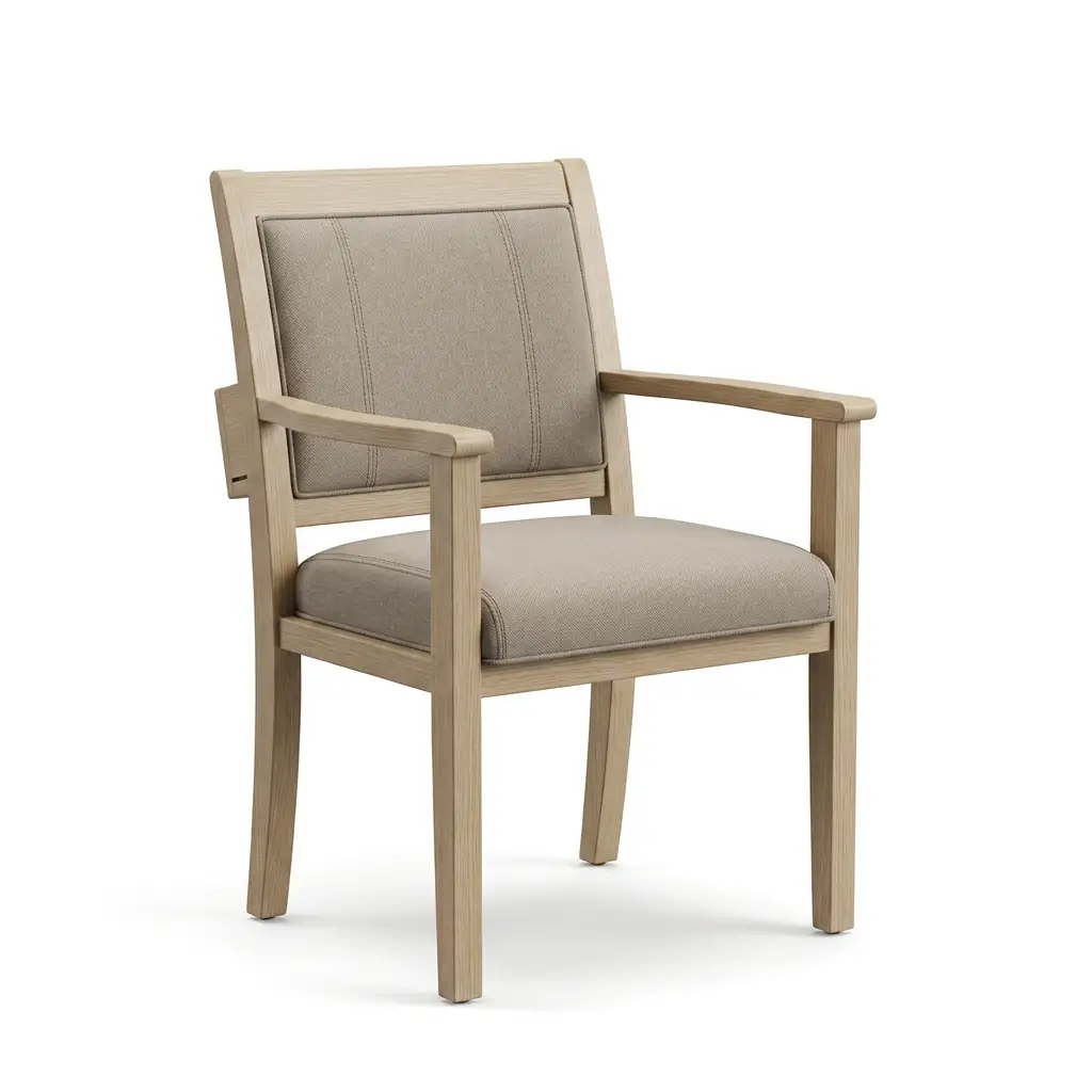 CHAIRS (9).png Contemporary Wooden Synagogue Chair - Image 1